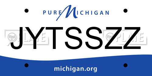 JYTSSZZ Michigan License Plate