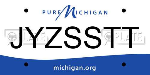 JYZSSTT Michigan License Plate