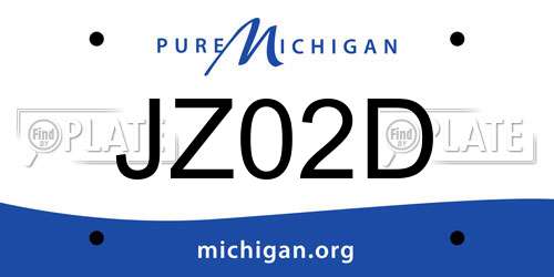 JZ02D Michigan License Plate