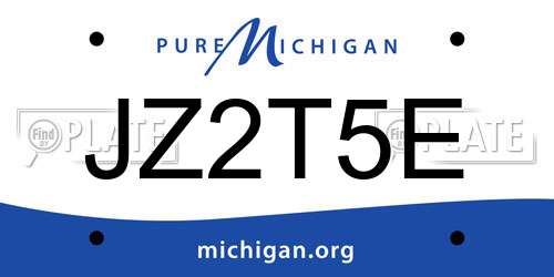 JZ2T5E Michigan License Plate