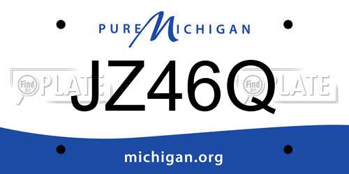 JZ46Q Michigan License Plate