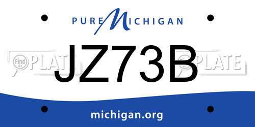 JZ73B Michigan License Plate