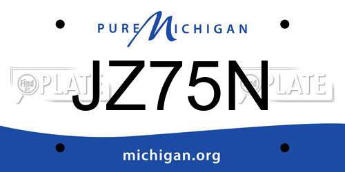 JZ75N Michigan License Plate