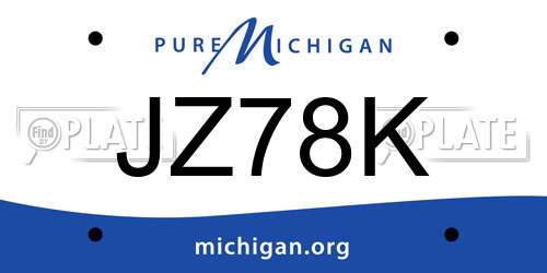 JZ78K Michigan License Plate