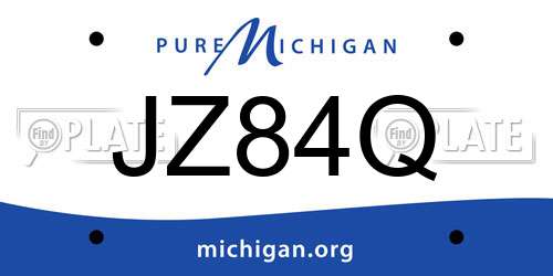 JZ84Q Michigan License Plate