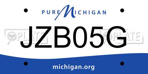 JZB05G Michigan License Plate