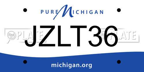 JZLT36 Michigan License Plate
