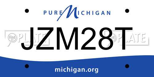 JZM28T Michigan License Plate