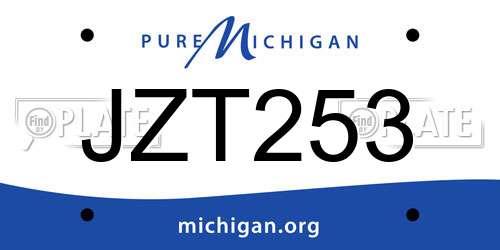 JZT253 Michigan License Plate