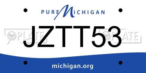 JZTT53 Michigan License Plate