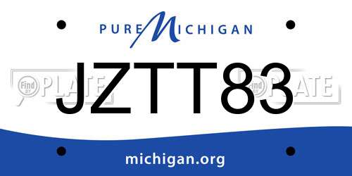 JZTT83 Michigan License Plate