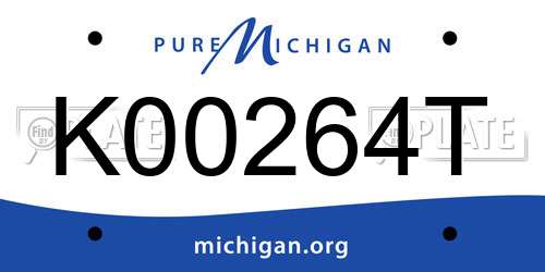 K00264T Michigan License Plate