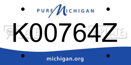 K00764Z Michigan License Plate