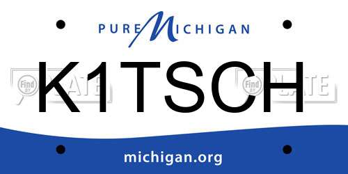 K1TSCH Michigan License Plate