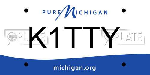 K1TTY Michigan License Plate