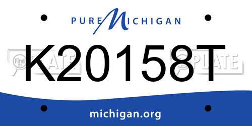 K20158T Michigan License Plate