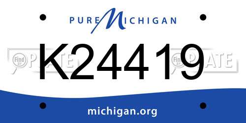 K24419 Michigan License Plate
