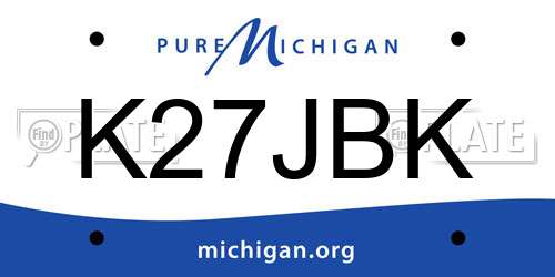 K27JBK Michigan License Plate