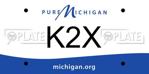 K2X Michigan License Plate