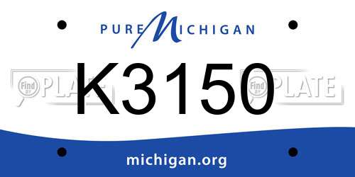K3150 Michigan License Plate