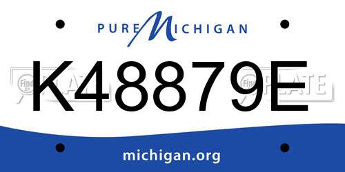 K48879E Michigan License Plate