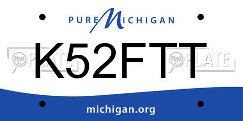 K52FTT Michigan License Plate