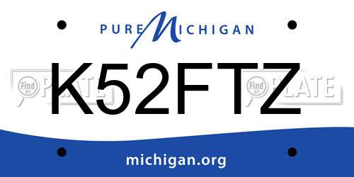 K52FTZ Michigan License Plate
