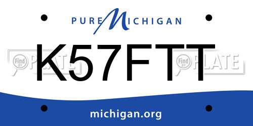 K57FTT Michigan License Plate
