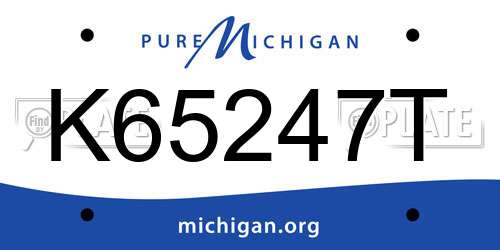 K65247T Michigan License Plate