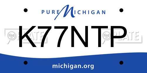 K77NTP Michigan License Plate