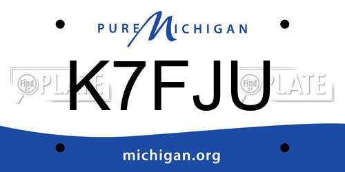 K7FJU Michigan License Plate