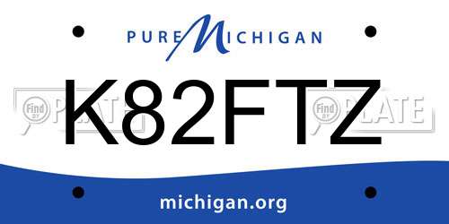 K82FTZ Michigan License Plate
