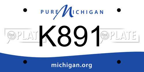 K891 Michigan License Plate