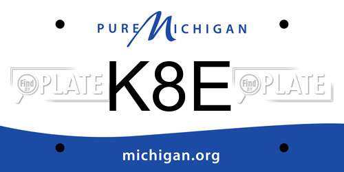 K8E Michigan License Plate