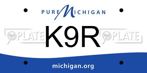 K9R Michigan License Plate