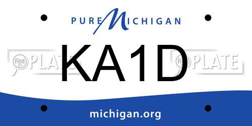KA1D Michigan License Plate