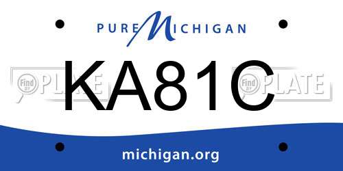 KA81C Michigan License Plate