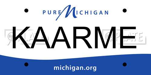 KAARME Michigan License Plate