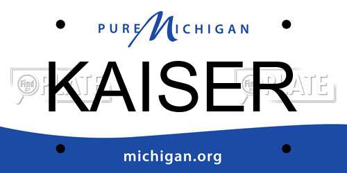 KAISER Michigan License Plate