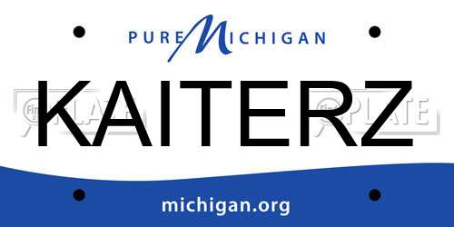 KAITERZ Michigan License Plate