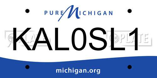 KAL0SL1 Michigan License Plate