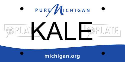 KALE Michigan License Plate