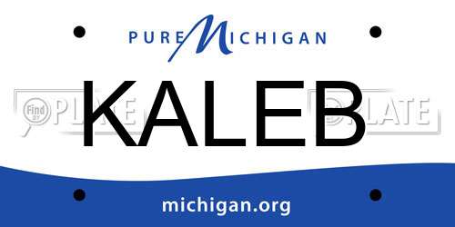 KALEB Michigan License Plate