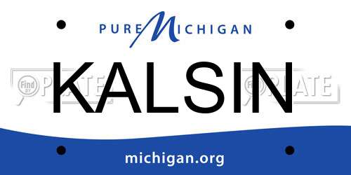 KALSIN Michigan License Plate