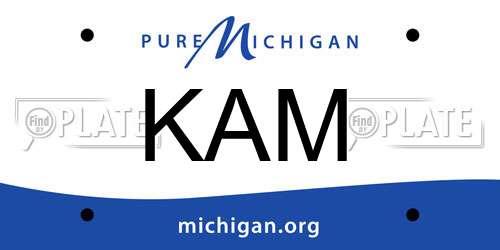KAM Michigan License Plate