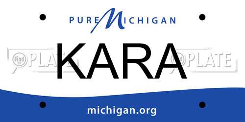 KARA Michigan License Plate