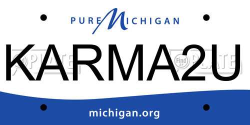 KARMA2U Michigan License Plate