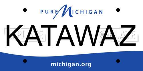 KATAWAZ Michigan License Plate