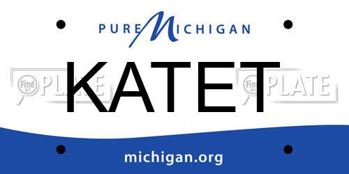 KATET Michigan License Plate