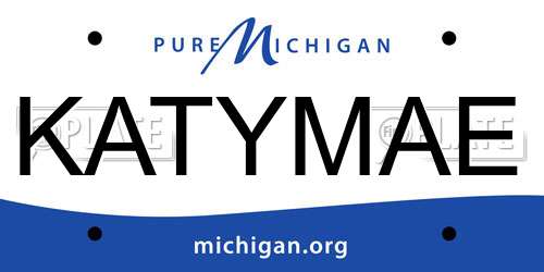 KATYMAE Michigan License Plate